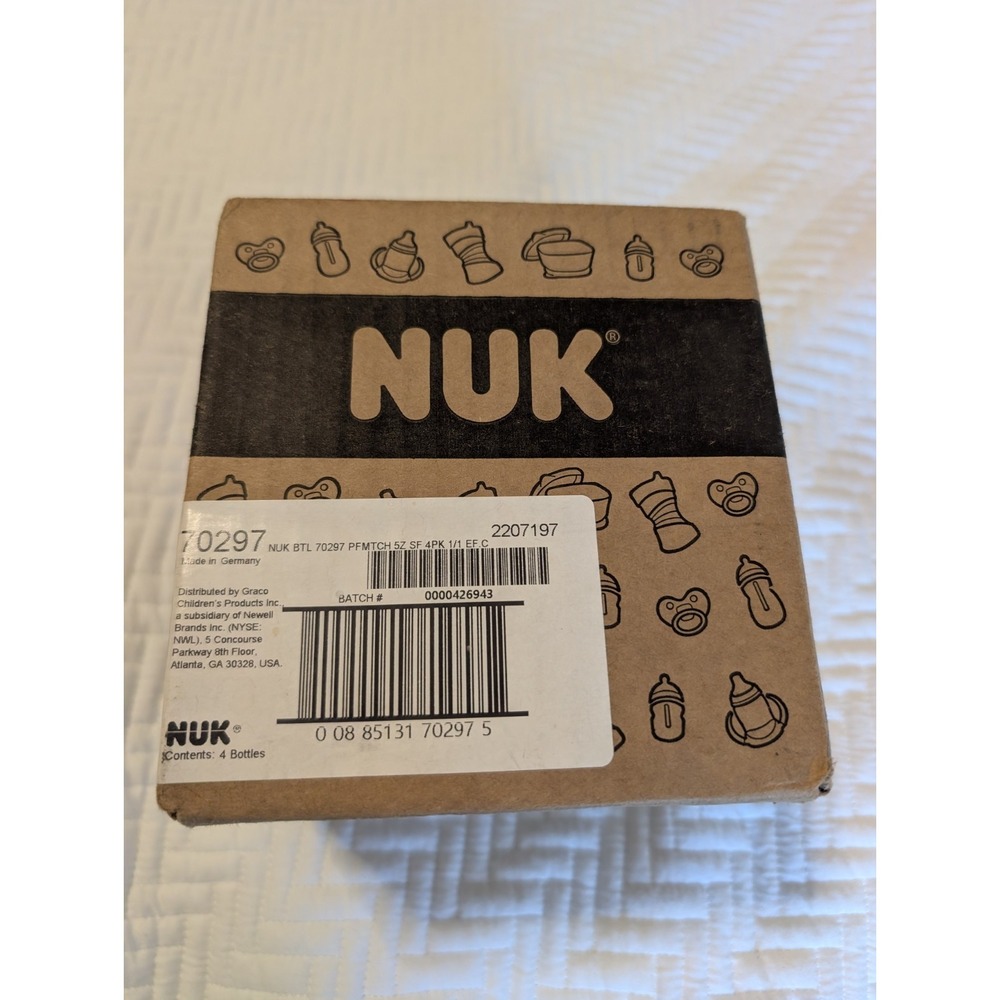 Nuk Smooth Flow Anti Colic Baby Bottle, 5 Oz, 4 Pack, Clear